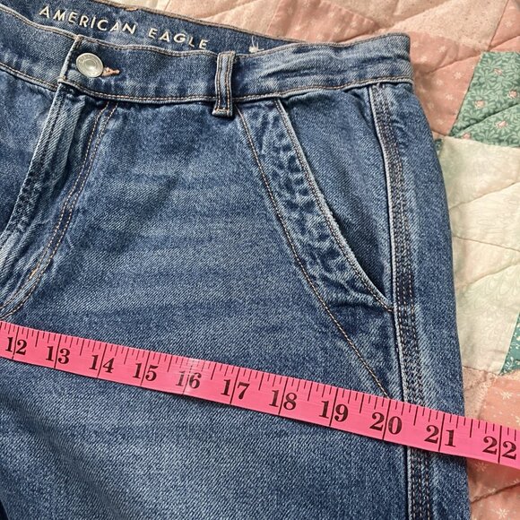 American Eagle 90's Straight Cargo Jeans Womens 12 Short - Picture 9 of 10